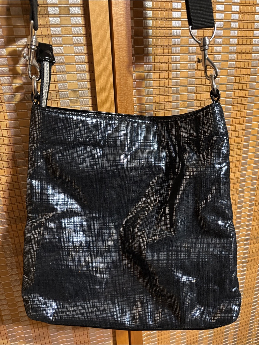 Betsey Johnson Black Textured Studded Crossbody Bag - Picture 3 of 14